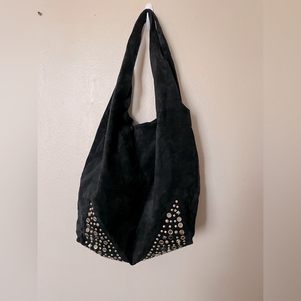 Cynthia Vincent suede hobo bag